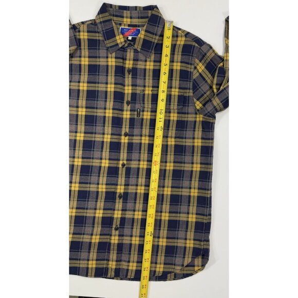 Best Made Co Mens Flannel Shirt Sz Medium Plaid Button Up Cotton Elbow Patches - Picture 14 of 14